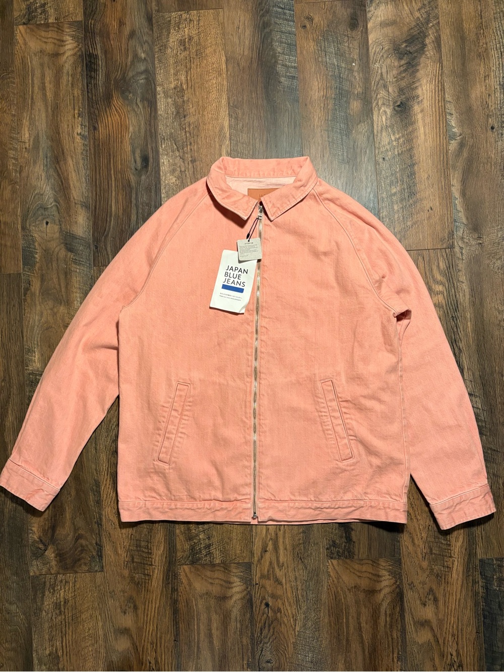 NWT Japan Blue Jeans JBOT1344 Pink Denim Drizzler Jacket XXL